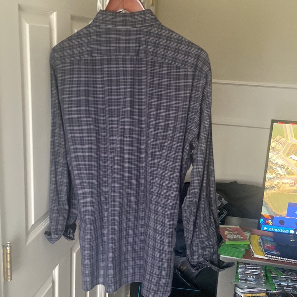 Black and grey john Varvatos dress shirt - Picture 3 of 3